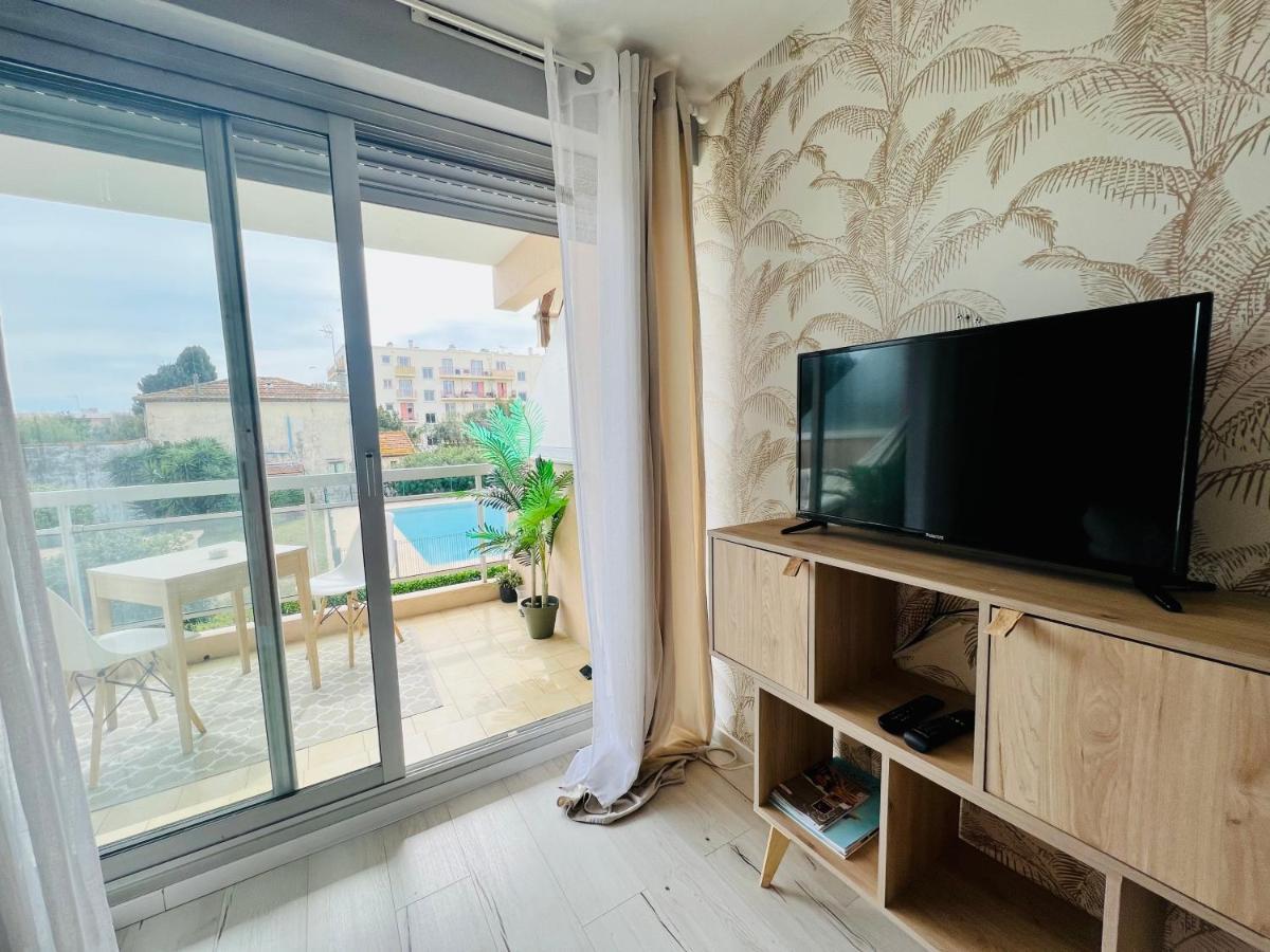 Les Palmiers - Appartement Avec Piscine Proche Plages - Wifi Et Clim Antibes Bagian luar foto