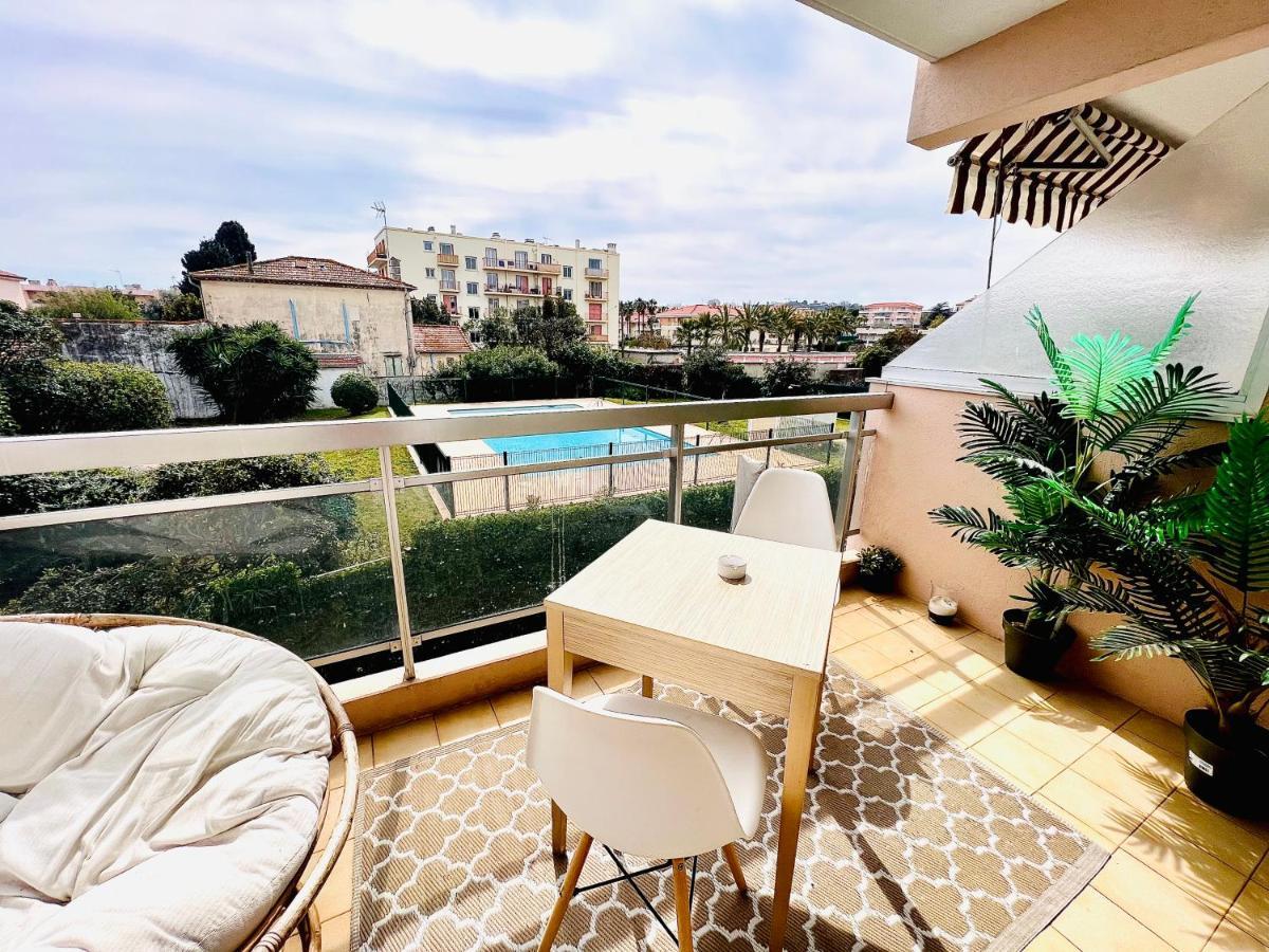 Les Palmiers - Appartement Avec Piscine Proche Plages - Wifi Et Clim Antibes Bagian luar foto